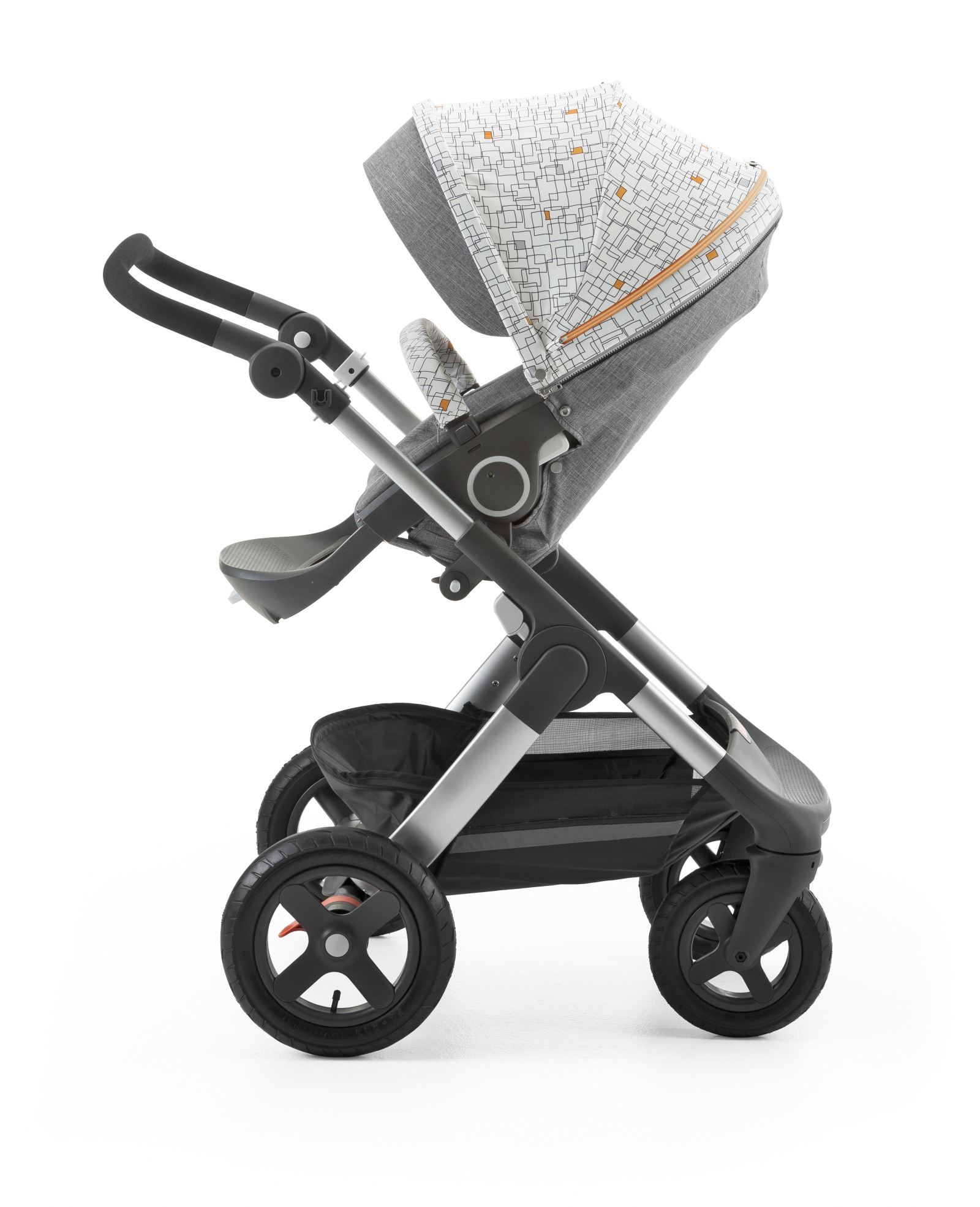 Stokke&reg; Stroller Seat Style Kit Grid with Stokke&reg; Trailz&trade; chassis, Black Melange
